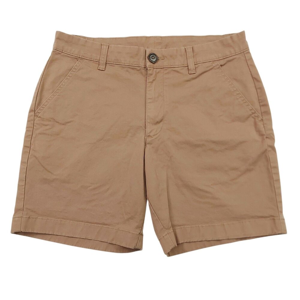 Chubbies Shorts Mens 30 Brown 7" Inseam Flat Front Stretch Casual Chino Travel